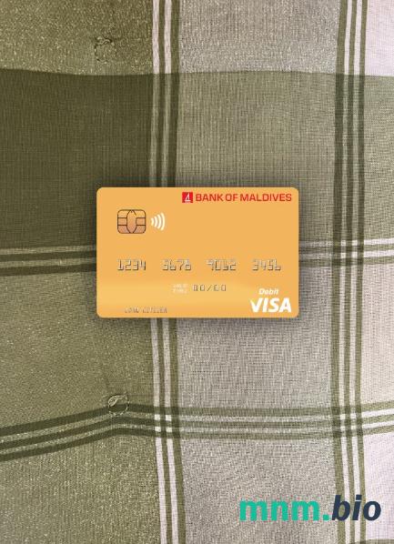Maldives bank of Maldives visa obciążyć card wygląd fotograficzny skan PSD + zdjęcie